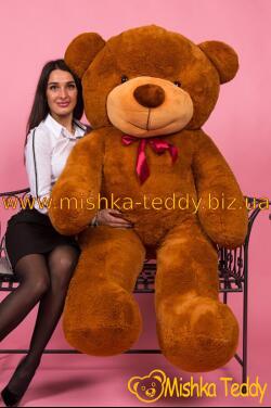 Большой плюшевый мишка Рафаэль 180 см коричневый