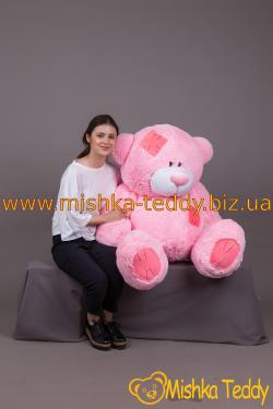 Большой плюшевый мишка Тедди розовый недорого