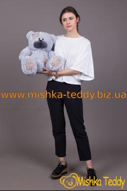 Маленький плюшевый мишка Тедди серый 55 см