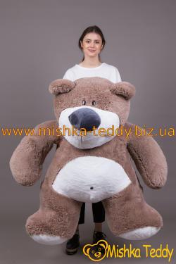 Огромный игрушечный медведь Барни 180 см капучино